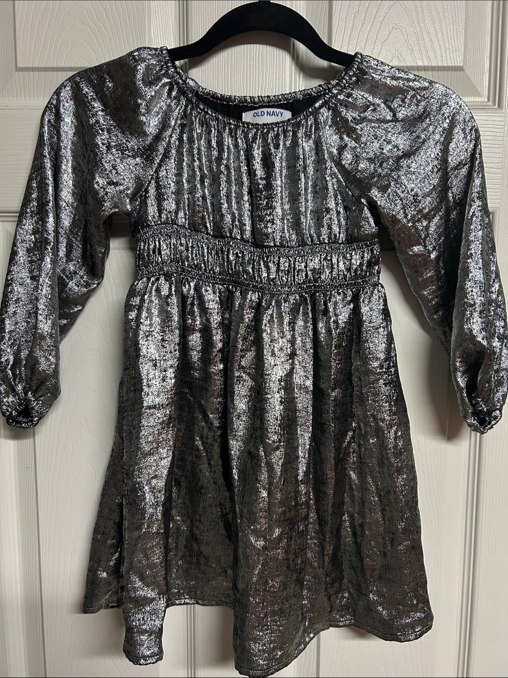 Old Navy Shimmering Silver Girls' Party Dress